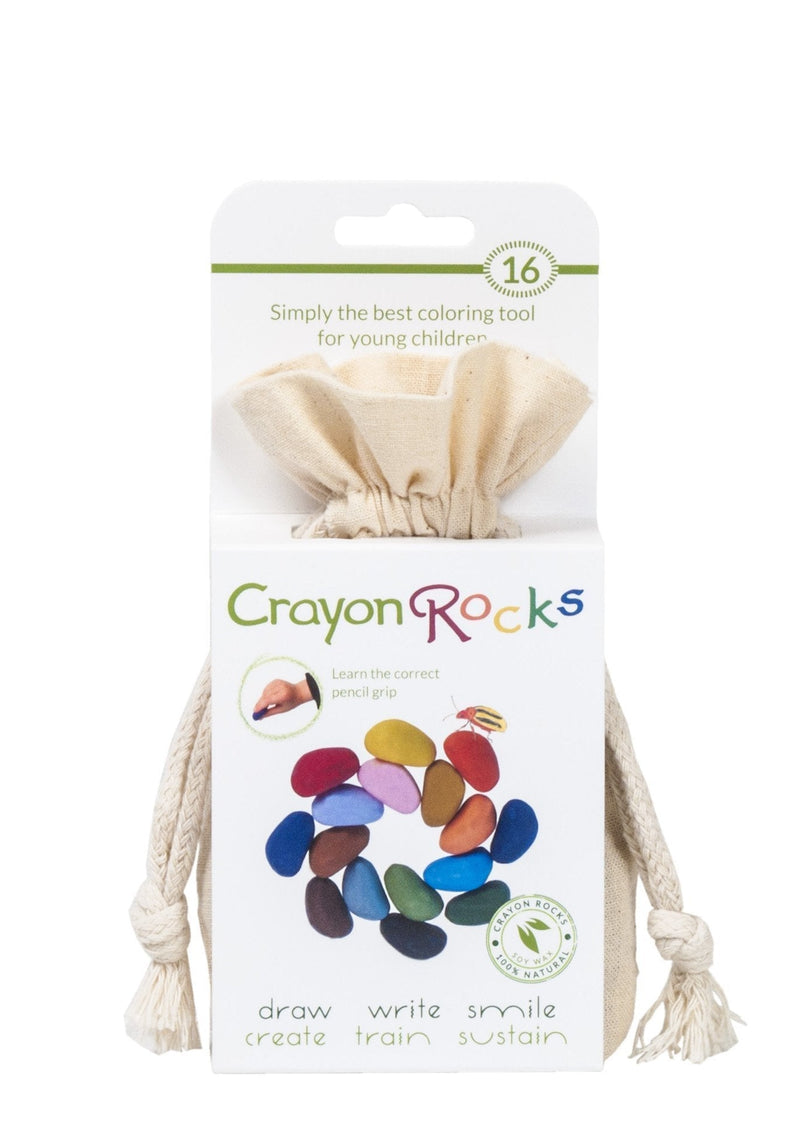 Crayon Rocks - 16 colour bags - School/Party Bundle of 6 - for age 3+ - jiminy eco-toys