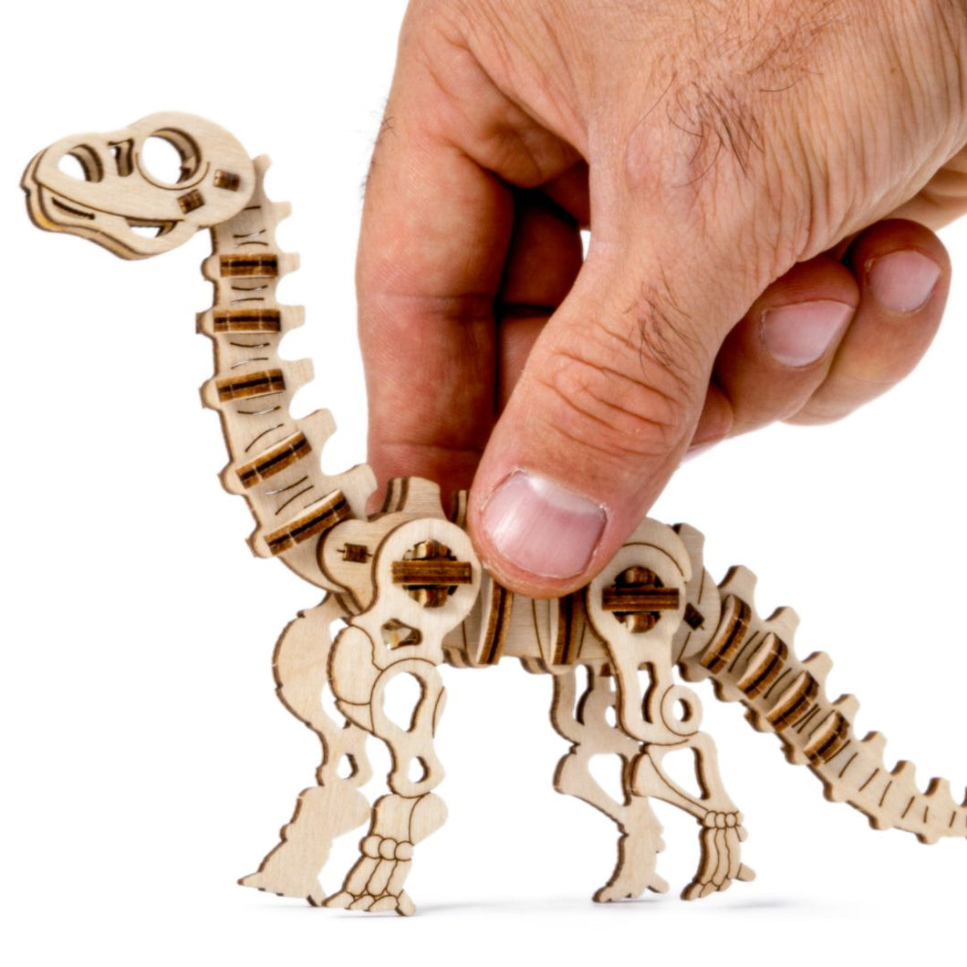 Wooden Mechanical Dinosaur Model - Diplodocus, age 8+ SHRINKWRAPPED