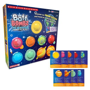 Eco BAFF BOMBZ ' Educational Solar System Set' (contains SHRINKWRAP) - jiminy eco-toys