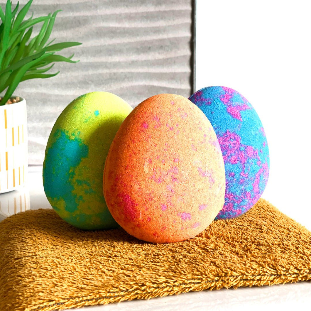 Eco Bath Bombs: Easter Eggs Set - 6 Pack (contains SHRINKWRAP) - jiminy eco-toys