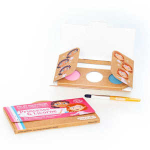 Enchanted face paint gift box - facepaint palette, facepaint pencils, hair mascara - MINOR PLASTIC - jiminy eco-toys
