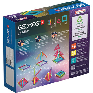 Geomag Glitter Set 22 Pieces - recycled plastic, age 3+ - jiminy eco-toys