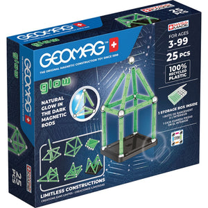 Geomag Glow Set 25 Pieces - recycled plastic, age 3+ - jiminy eco-toys