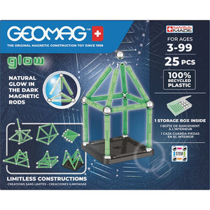 Geomag Glow Set 25 Pieces - recycled plastic, age 3+ - jiminy eco-toys