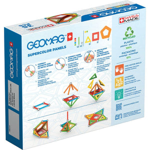 Geomag Supercolor Panels 35 pieces - recycled plastic, age 5+ - jiminy eco-toys