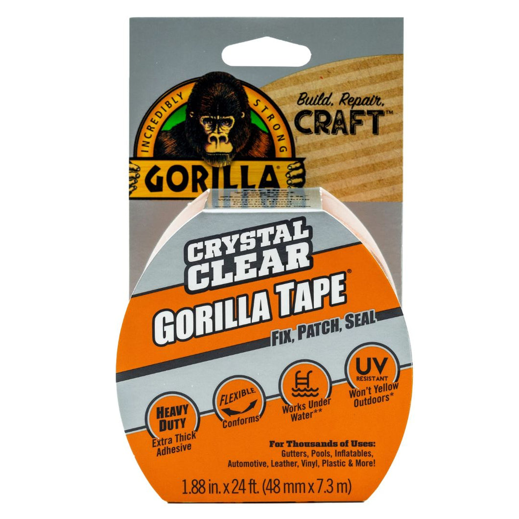 Gorilla Crystal Clear strong, waterproof, repair-anything tape NOT ECO IN ITSELF for teens and adults - jiminy eco-toys