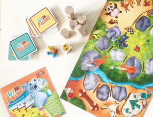 Gym Animo - a fun exercise board game for ages 3+ or 5+ (two levels of difficulty in one box) SHRINKWRAPPED - jiminy eco-toys