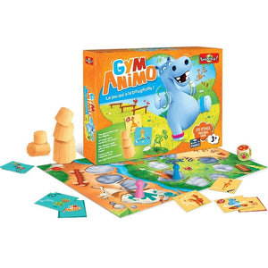 Gym Animo - a fun exercise board game for ages 3+ or 5+ (two levels of difficulty in one box) SHRINKWRAPPED - jiminy eco-toys