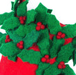 Load image into Gallery viewer, Handmade Felt Biodegradable Christmas Holly Stocking - red (MADE FAR AWAY) - jiminy eco-toys