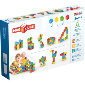 Magnetic MAGICUBE 'Try me Set 24 pieces' - recycled plastic, age 1 - 5 years - jiminy eco-toys