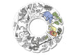 Load image into Gallery viewer, myRoodi indoor frisbees to colour-in - jiminy eco-toys
