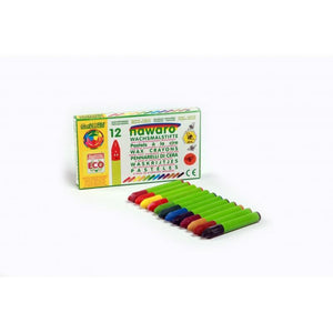 Nawaro eco-conscious wax crayons 12 colours - jiminy eco-toys