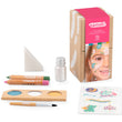 Load image into Gallery viewer, New-Enchanted organic face paint gift box - facepaint palette, facepaint pencils, tattoos and sparkling powder- MINOR PLASTIC - jiminy eco-toys