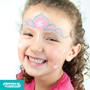 New- Organic face painting kit - 3 colours (pink, white, blue): Princess / Unicorn for age 3+ - jiminy eco-toys