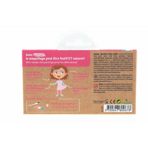 New- Organic face painting kit - 3 colours (pink, white, blue): Princess / Unicorn for age 3+ - jiminy eco-toys