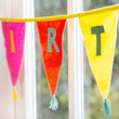 Load image into Gallery viewer, Organic cotton reusable party bunting / garland MADE FAR AWAY for all ages - jiminy eco-toys