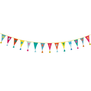 Organic cotton reusable party bunting / garland MADE FAR AWAY for all ages - jiminy eco-toys