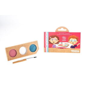 Organic face painting kit - 3 colours: Princess & Unicorn - Party Bundle of 6 - for age 3+ - jiminy eco-toys