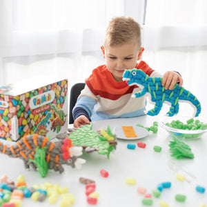 PlayMais Build 4 Dinosaurs Kit (500 pieces) SHRINKWRAPPED - Party Bundle of 10 - for age 5+ - jiminy eco-toys