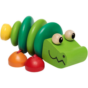 Rattling Croco - crocodile shaped baby rattle, 10cm - jiminy eco-toys