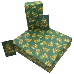 Recycled and recyclable Christmas wrapping sets - 5 sheets, 5 matching tags - jiminy eco-toys