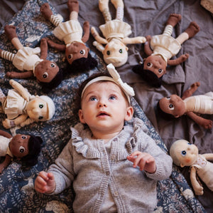 Rubens Barn mini eco bud - organic cloth empathy doll - with tree planted - jiminy eco-toys