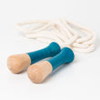 Load image into Gallery viewer, Skipping rope for 1 person, 100% plastic-free (beechwood and cotton) - yellow, coral, mint colours - jiminy eco-toys