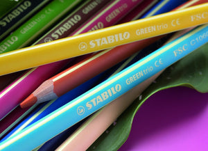 Stabilo GREENtrio - easy-hold chunky triangular colouring pencils - jiminy eco-toys