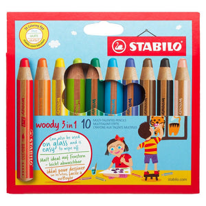 STABILO Woody solid-paint pencils - 3-in-1: pencil, crayon, paint stick - jiminy eco-toys