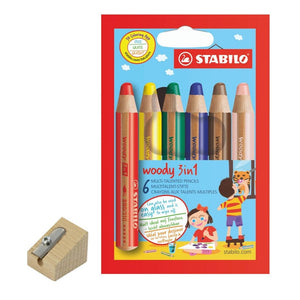 STABILO Woody solid-paint pencils - 3-in-1: pencil, crayon, paint stick - jiminy eco-toys