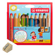 Load image into Gallery viewer, STABILO Woody solid-paint pencils - 3-in-1: pencil, crayon, paint stick - jiminy eco-toys
