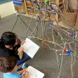 STICK-LETS fort-building silicone connectors - with 1 tree planted - jiminy eco-toys