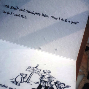 Winnie-the-Pooh colour-in card that grows flowers - jiminy eco-toys