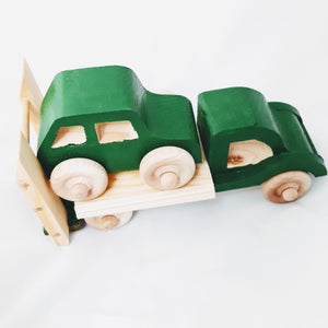 Wooden Irish Recovery Truck with Car - jiminy eco-toys
