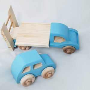 Wooden Irish Recovery Truck with Car - jiminy eco-toys