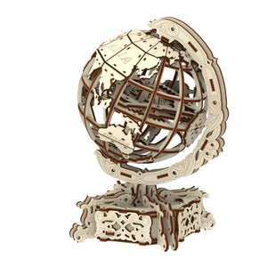 Wooden Mechanical Model - World Globe, age 14+ SHRINKWRAPPED - jiminy eco-toys