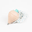 Load image into Gallery viewer, Wooden spinning top with string - yellow, coral, mint colours - jiminy eco-toys