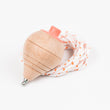 Load image into Gallery viewer, Wooden spinning top with string - yellow, coral, mint colours - jiminy eco-toys