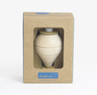 Load image into Gallery viewer, Wooden spinning top with string - yellow, coral, mint colours - jiminy eco-toys