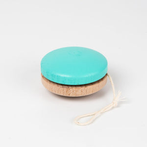 Wooden yoyo in giftbox - yellow, coral, mint colours - TRADE - jiminy eco-toys